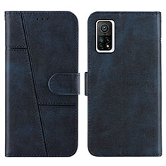 Handytasche Stand Schutzhülle Flip Leder Hülle Y01X für Xiaomi Redmi K30S 5G Blau