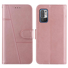 Handytasche Stand Schutzhülle Flip Leder Hülle Y01X für Xiaomi Redmi Note 10 5G Rosegold