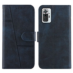 Handytasche Stand Schutzhülle Flip Leder Hülle Y01X für Xiaomi Redmi Note 10 Pro 4G Blau