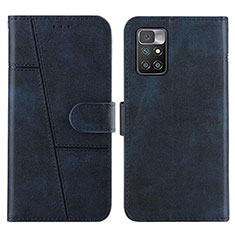 Handytasche Stand Schutzhülle Flip Leder Hülle Y01X für Xiaomi Redmi Note 11 4G (2021) Blau