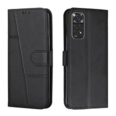 Handytasche Stand Schutzhülle Flip Leder Hülle Y01X für Xiaomi Redmi Note 11 4G (2022) Schwarz