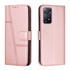 Handytasche Stand Schutzhülle Flip Leder Hülle Y01X für Xiaomi Redmi Note 11 Pro 4G Rosegold