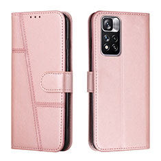 Handytasche Stand Schutzhülle Flip Leder Hülle Y01X für Xiaomi Redmi Note 11 Pro+ Plus 5G Rosegold