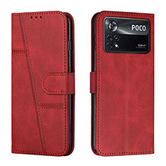 Handytasche Stand Schutzhülle Flip Leder Hülle Y01X für Xiaomi Redmi Note 11E Pro 5G Rot