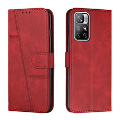 Handytasche Stand Schutzhülle Flip Leder Hülle Y01X für Xiaomi Redmi Note 11T 5G Rot