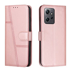 Handytasche Stand Schutzhülle Flip Leder Hülle Y01X für Xiaomi Redmi Note 12 4G Rosegold