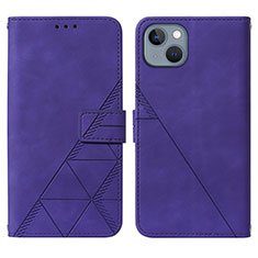 Handytasche Stand Schutzhülle Flip Leder Hülle Y02B für Apple iPhone 13 Violett