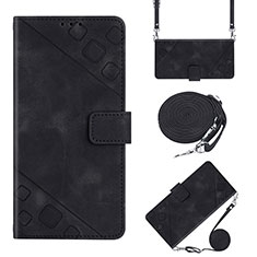 Handytasche Stand Schutzhülle Flip Leder Hülle Y02B für Google Pixel 7 Pro 5G Schwarz