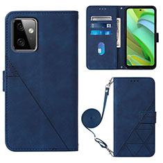 Handytasche Stand Schutzhülle Flip Leder Hülle Y02B für Motorola Moto G Power 5G (2023) Blau