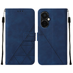 Handytasche Stand Schutzhülle Flip Leder Hülle Y02B für OnePlus Nord CE 3 5G Blau