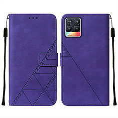 Handytasche Stand Schutzhülle Flip Leder Hülle Y02B für Realme 8 4G Violett