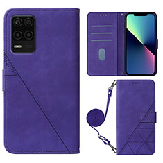 Handytasche Stand Schutzhülle Flip Leder Hülle Y02B für Realme 8s 5G Violett