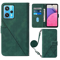 Handytasche Stand Schutzhülle Flip Leder Hülle Y02B für Realme 9 Pro+ Plus 5G Grün