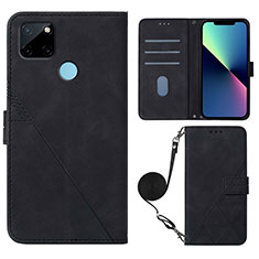 Handytasche Stand Schutzhülle Flip Leder Hülle Y02B für Realme C25Y India Schwarz