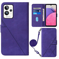 Handytasche Stand Schutzhülle Flip Leder Hülle Y02B für Realme GT2 Pro 5G Violett