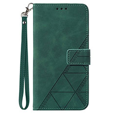 Handytasche Stand Schutzhülle Flip Leder Hülle Y02B für Samsung Galaxy A73 5G Grün