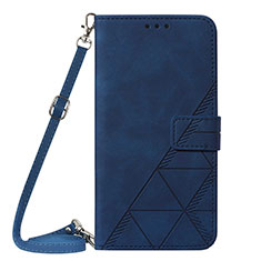 Handytasche Stand Schutzhülle Flip Leder Hülle Y02B für Samsung Galaxy S21 5G Blau