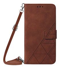 Handytasche Stand Schutzhülle Flip Leder Hülle Y02B für Samsung Galaxy S21 FE 5G Braun