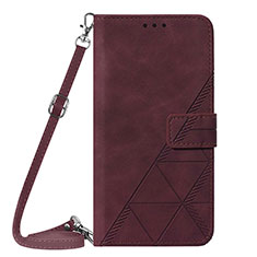 Handytasche Stand Schutzhülle Flip Leder Hülle Y02B für Samsung Galaxy S21 FE 5G Rot