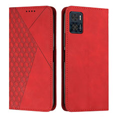 Handytasche Stand Schutzhülle Flip Leder Hülle Y02X für Motorola Moto E22 Rot