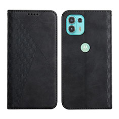 Handytasche Stand Schutzhülle Flip Leder Hülle Y02X für Motorola Moto Edge 20 Lite 5G Schwarz