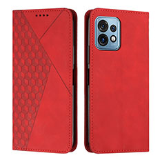 Handytasche Stand Schutzhülle Flip Leder Hülle Y02X für Motorola Moto Edge 40 Pro 5G Rot