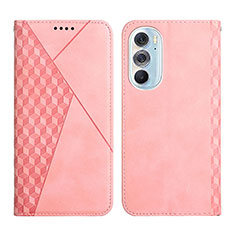 Handytasche Stand Schutzhülle Flip Leder Hülle Y02X für Motorola Moto Edge Plus (2022) 5G Rosegold