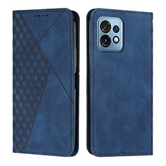 Handytasche Stand Schutzhülle Flip Leder Hülle Y02X für Motorola Moto Edge Plus (2023) 5G Blau