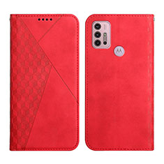 Handytasche Stand Schutzhülle Flip Leder Hülle Y02X für Motorola Moto G10 Rot