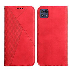 Handytasche Stand Schutzhülle Flip Leder Hülle Y02X für Motorola Moto G50 5G Rot