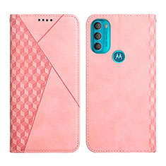 Handytasche Stand Schutzhülle Flip Leder Hülle Y02X für Motorola Moto G71 5G Rosegold