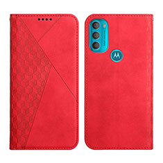 Handytasche Stand Schutzhülle Flip Leder Hülle Y02X für Motorola Moto G71 5G Rot