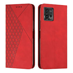 Handytasche Stand Schutzhülle Flip Leder Hülle Y02X für Motorola Moto G72 Rot