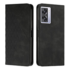 Handytasche Stand Schutzhülle Flip Leder Hülle Y02X für Oppo A56S 5G Schwarz