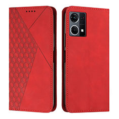 Handytasche Stand Schutzhülle Flip Leder Hülle Y02X für Oppo F21 Pro 4G Rot