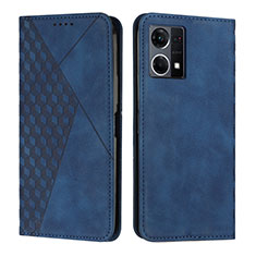 Handytasche Stand Schutzhülle Flip Leder Hülle Y02X für Oppo F21s Pro 4G Blau