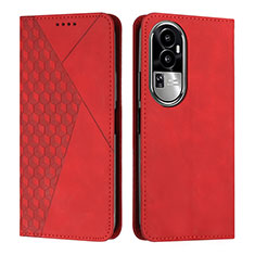 Handytasche Stand Schutzhülle Flip Leder Hülle Y02X für Oppo Reno10 Pro+ Plus 5G Rot