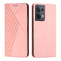 Handytasche Stand Schutzhülle Flip Leder Hülle Y02X für Oppo Reno8 5G Rosegold