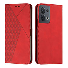 Handytasche Stand Schutzhülle Flip Leder Hülle Y02X für Oppo Reno9 5G Rot