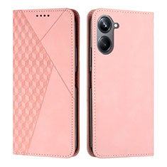 Handytasche Stand Schutzhülle Flip Leder Hülle Y02X für Realme 10 4G Rosegold