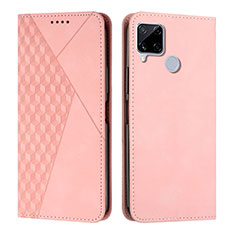 Handytasche Stand Schutzhülle Flip Leder Hülle Y02X für Realme 7i RMX2193 Rosegold