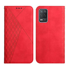 Handytasche Stand Schutzhülle Flip Leder Hülle Y02X für Realme 8 5G Rot