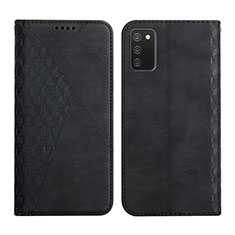 Handytasche Stand Schutzhülle Flip Leder Hülle Y02X für Samsung Galaxy A02s Schwarz