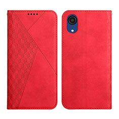 Handytasche Stand Schutzhülle Flip Leder Hülle Y02X für Samsung Galaxy A03 Core Rot