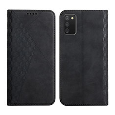 Handytasche Stand Schutzhülle Flip Leder Hülle Y02X für Samsung Galaxy A03s Schwarz