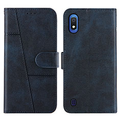 Handytasche Stand Schutzhülle Flip Leder Hülle Y02X für Samsung Galaxy A10 Blau