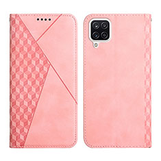 Handytasche Stand Schutzhülle Flip Leder Hülle Y02X für Samsung Galaxy A12 5G Rosegold