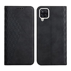 Handytasche Stand Schutzhülle Flip Leder Hülle Y02X für Samsung Galaxy A12 5G Schwarz