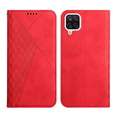 Handytasche Stand Schutzhülle Flip Leder Hülle Y02X für Samsung Galaxy A12 Nacho Rot