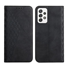 Handytasche Stand Schutzhülle Flip Leder Hülle Y02X für Samsung Galaxy A23 4G Schwarz